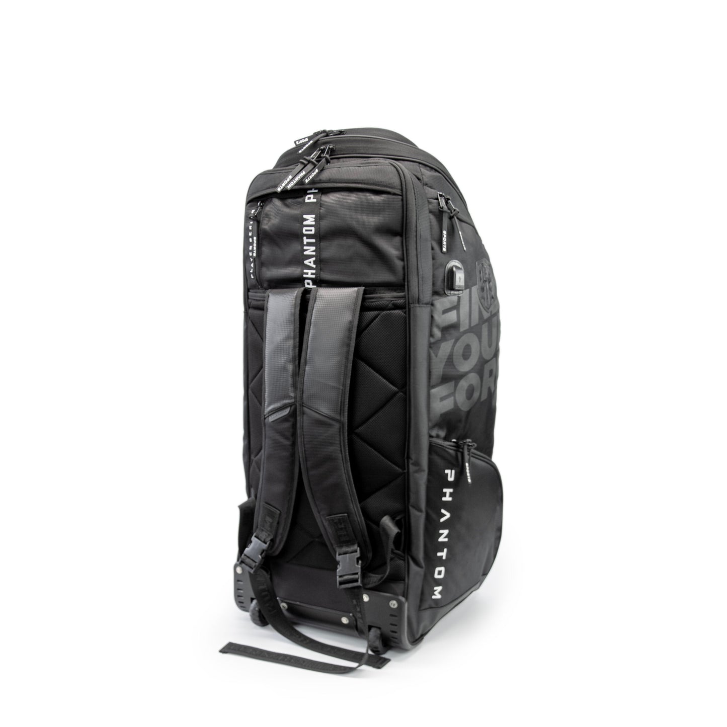 2024 PS7 Wheelie Duffle – Black - Phantom Cricket Marketing