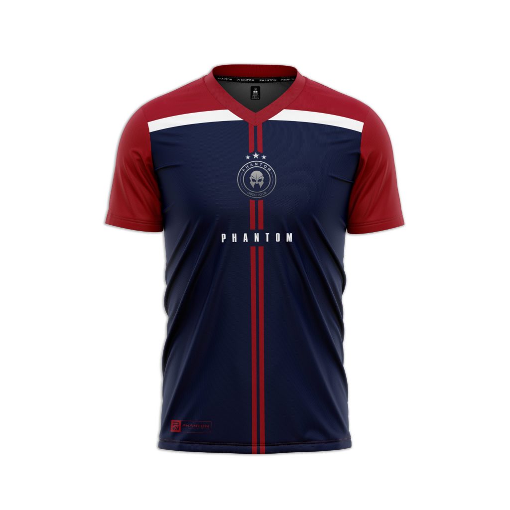 Phantom CC T-Shirt 1 – Red Navy – Short Sleeve